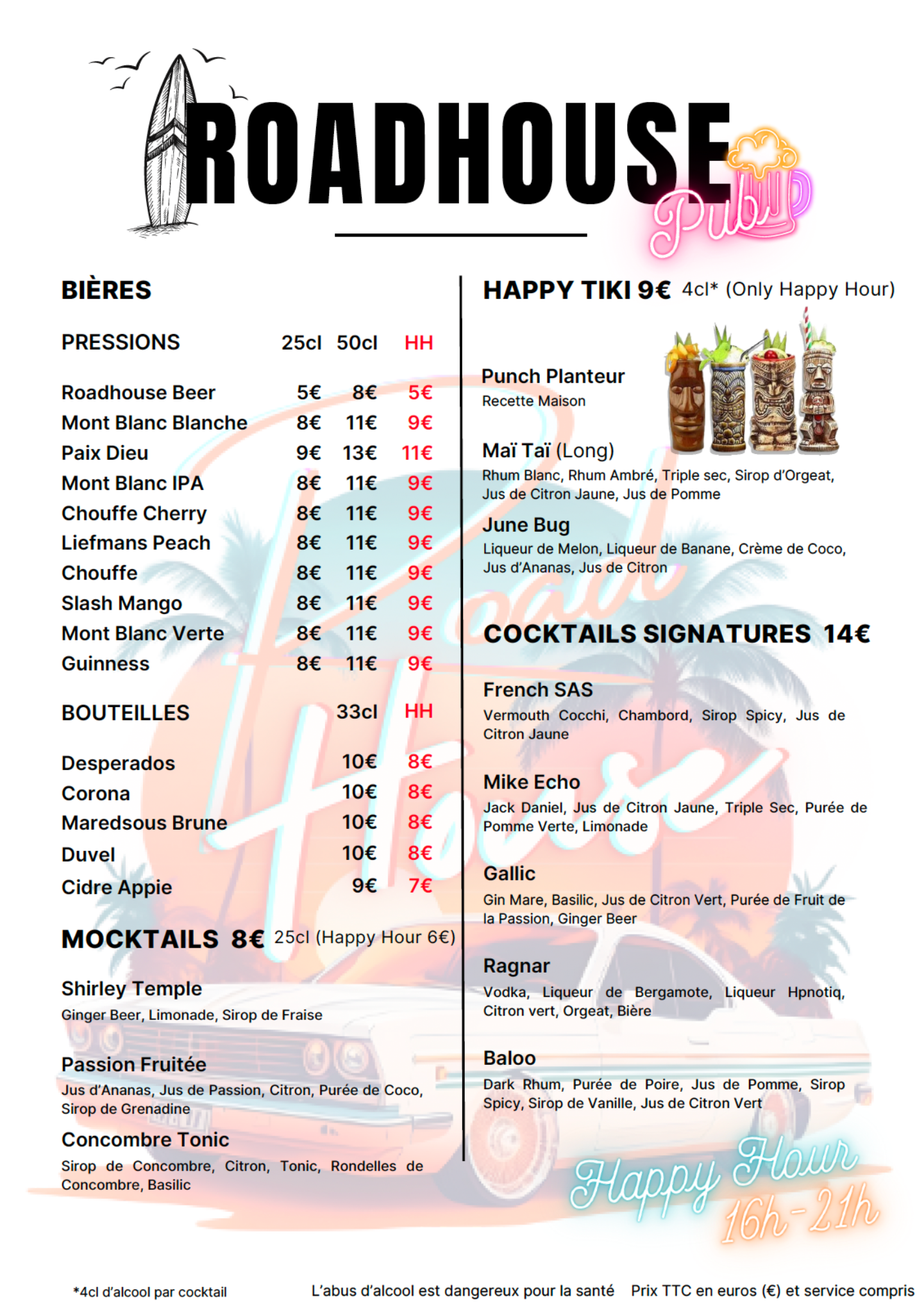 Carte RoadHouse